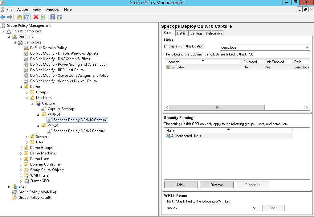 screenshot of group policy management specops deploy golden image golden - 3